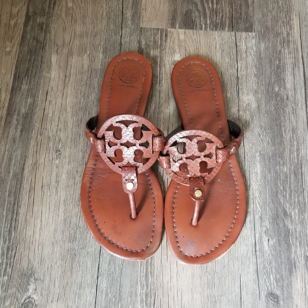 Tory Burch Miller Snake Print Sandals